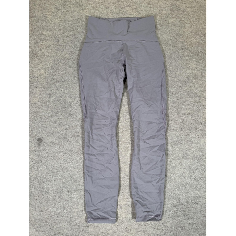 Lululemon Leggings Womens 4 Gray High Rise Ankle Mesh Panels Yoga Athletic Gym